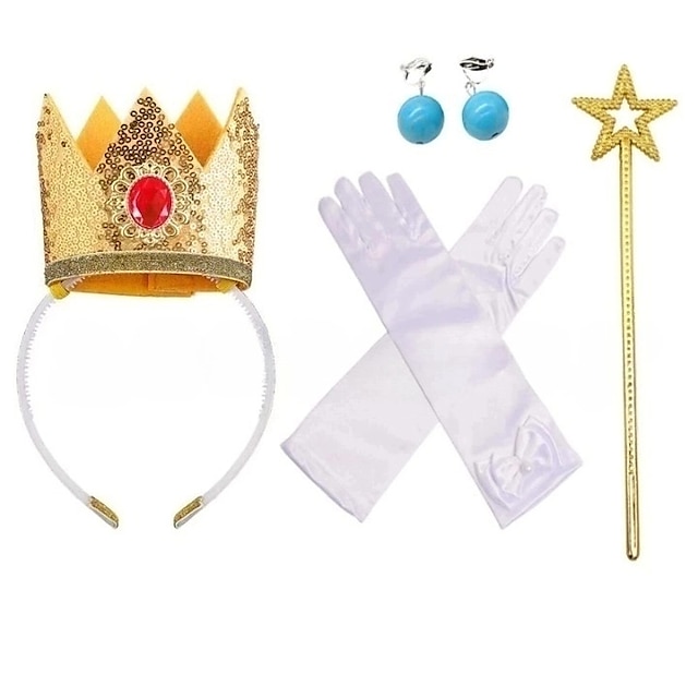  Princezna Peach Doplňky šperků Princess Cosplay cosplay Filmové kostýmy for Dívčí Dětské Karneval Den dětí Plesová maškaráda