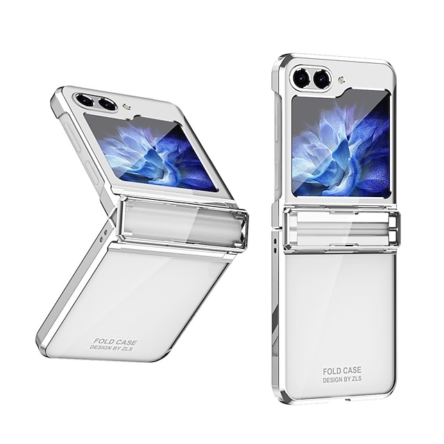  Phone Case For Samsung Galaxy Z Flip 6 Z Flip 5 Z Flip 4 Z Flip 3 Back Cover Plating Full Body Protective Anti-Scratch PC