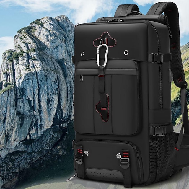  1 bolsa de viaje para hombre, maleta, mochila multifuncional, bolsa de equipaje de gran capacidad, bolsa impermeable para montañismo al aire libre