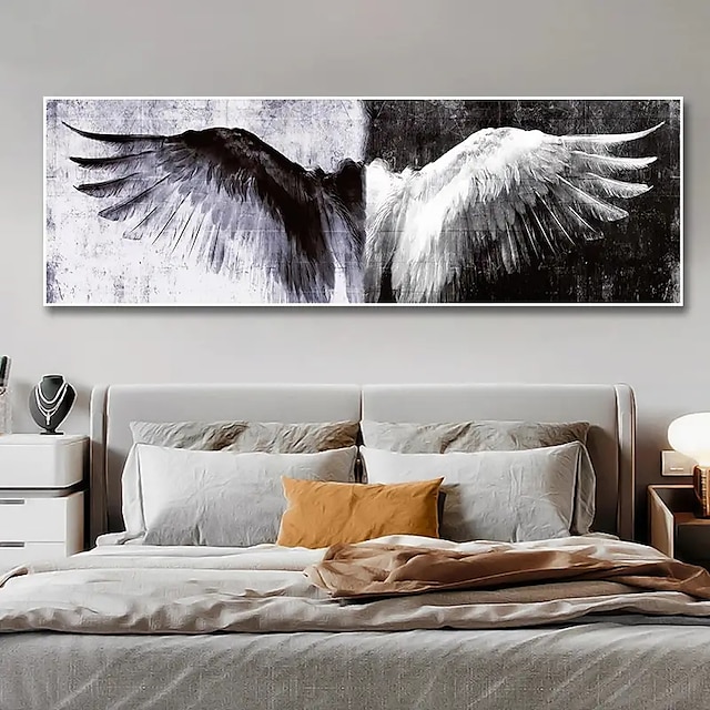  1 τεμάχιο τέχνη καμβά με φτερά αγγέλου χωρίς πλαίσιο, βελτιώνει τη διακόσμηση του σπιτιού σας με μια μοντέρνα πινελιά!