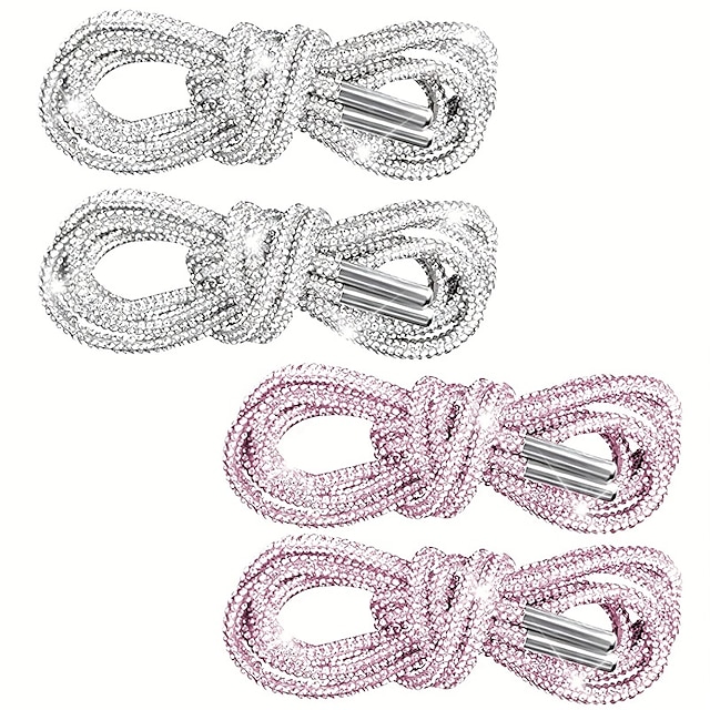  1 par de cordones de zapatos con diamantes de imitación, cuerda con purpurina de cristal, cordones redondos brillantes para zapatillas de deporte