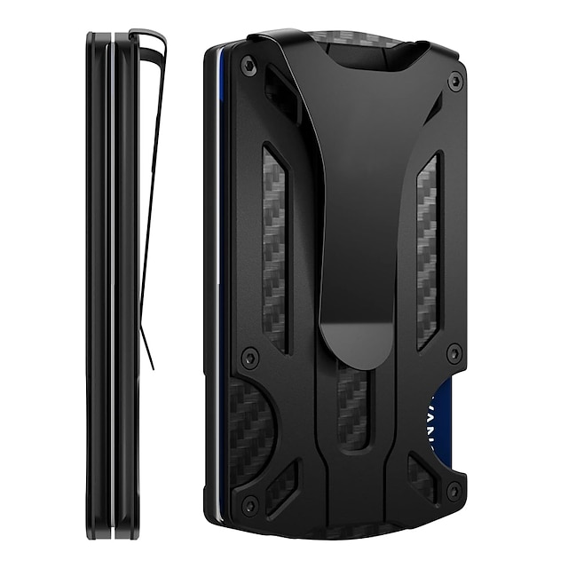  حامل بطاقة ائتمان 1 قطعة حافظة بطاقات بلاستيكية ومعدنية مع إغلاق مغناطيسي واقي بطاقات متعددة للنساء والرجال