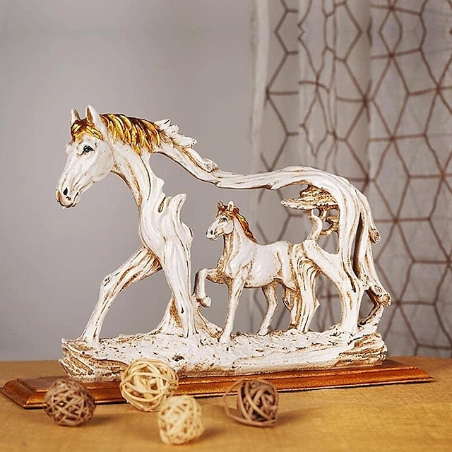  harpiks hest statue, hest ornament dekorative, hest statue hest figurer dyremodel desktop ridesport løb hest statue håndværk moderne dekoration