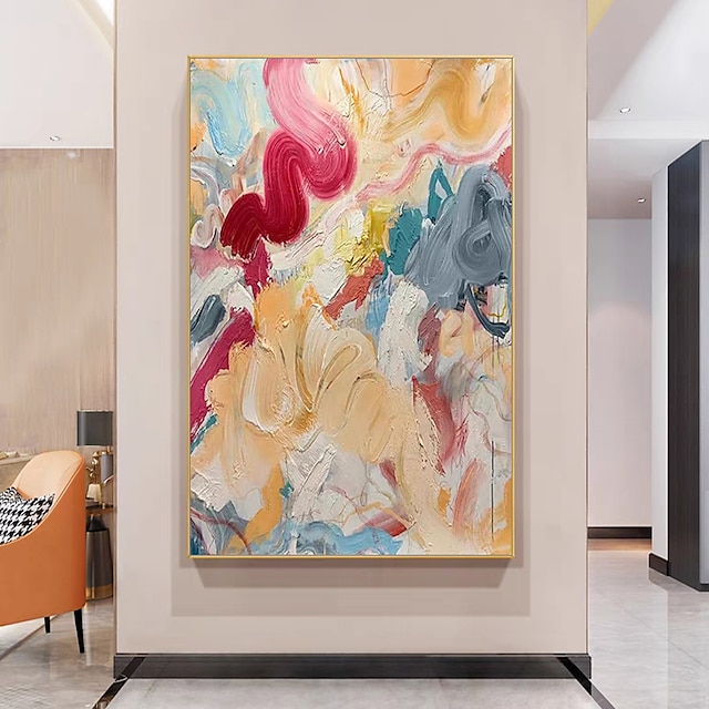  mintura ręcznie robione abstrakcyjne kolorowe obrazy olejne na płótnie dekoracja ścienna nowoczesny obraz do wystroju domu walcowane bezramowe nierozciągnięte malowanie