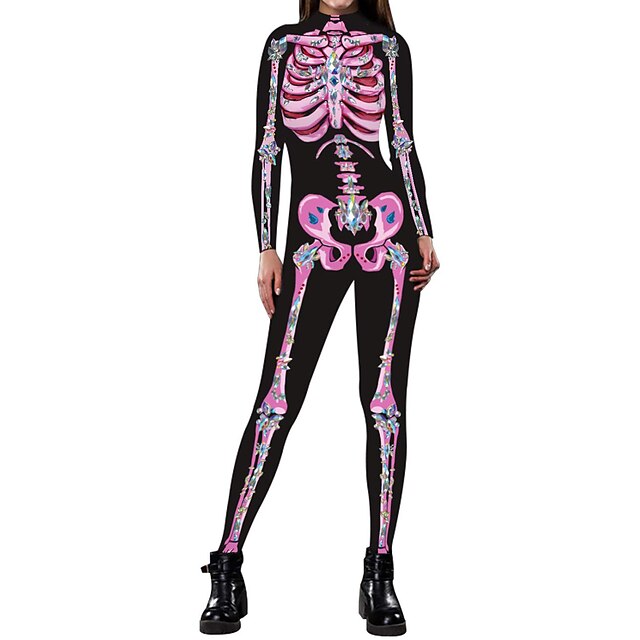 Skeleton / Skull Bodysuits Full Body Catsuit Adults' Women's One Piece ...