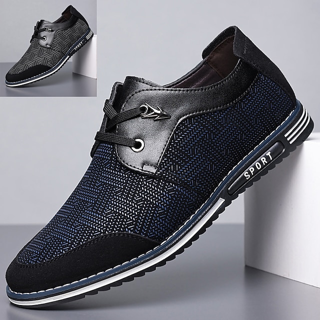  Bărbați Oxfords Încălțăminte casual pentru bărbați Pantofi Derby Pantofi formali Mărime Plus Size Pantofi de confort Epocă Afacere În aer liber Birou și carieră Imitație Piele Respirabil Comfortabil