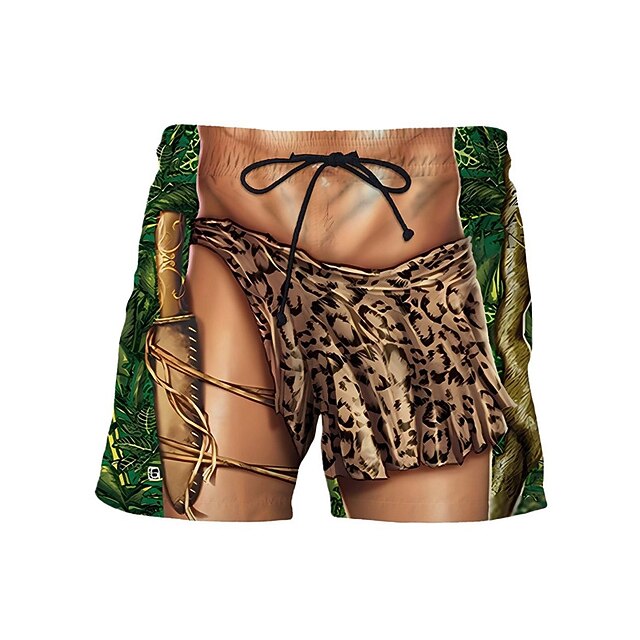 Men's Graphic Shorts Summer Shorts Beach Shorts Mid Waist Streetwear ...