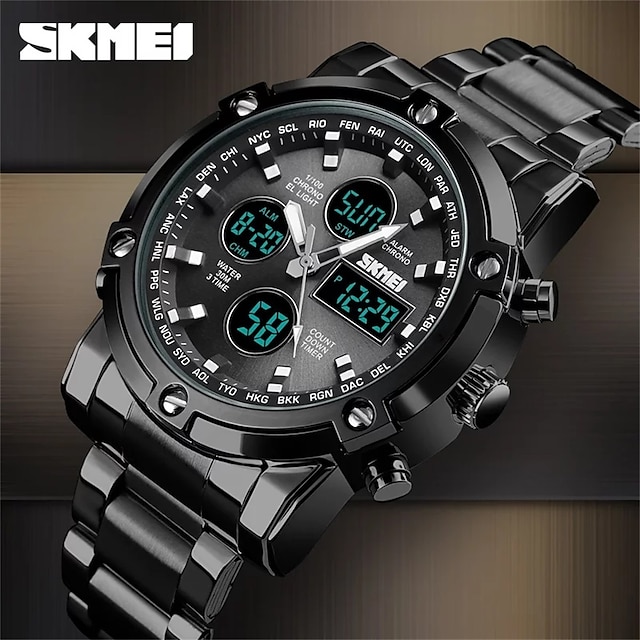  Bărbați ceas mecanic Lux Cadran mare IMPERMEABIL Oțel inoxidabil Uita-te