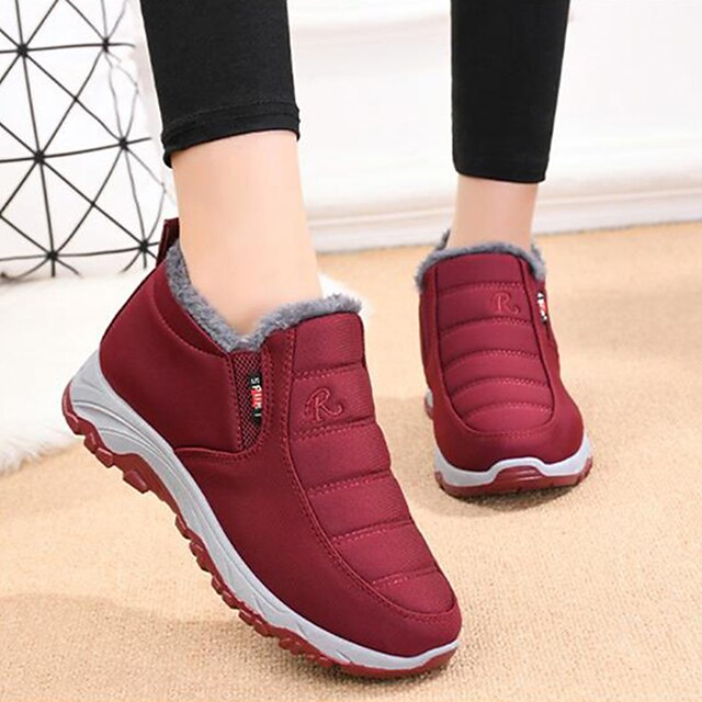 Men's Women's Boots Snow Boots Plus Size Hiking Boots Daily Solid Color ...