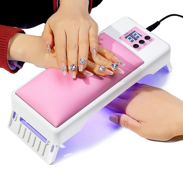  手枕快適なポータブル折りたたみポリッシュジェル光線療法ランプ LED uv ドライヤーネイルアクセサリー機器ネイルアートツール