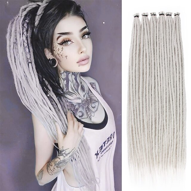 8PCS 24 Inch Synthetic Dreadlock Extensions 20 Strands Hippie Single
