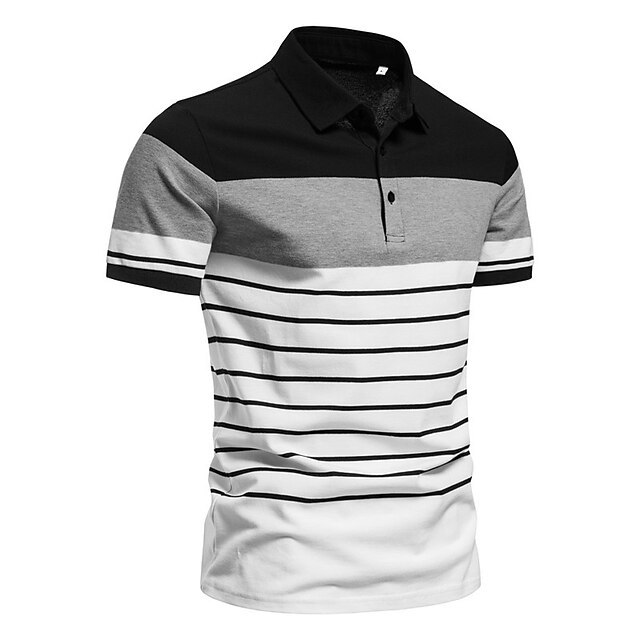 Men's Tennis Shirt Polo Shirt Casual Daily Collar Classic Short Sleeve ...