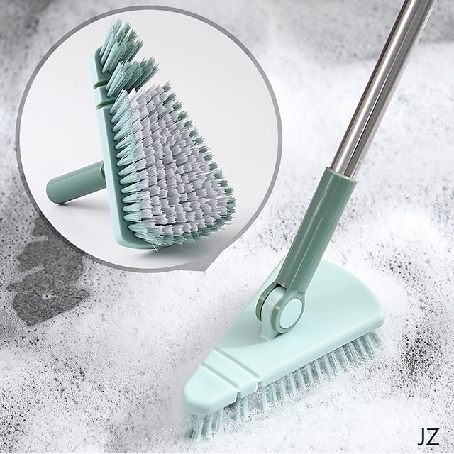  1pc Floor Scrub Brush Shower Scrubber Cleaning Bath Tub And Tile Scrubber Brush Long Handle Detachable Stiff Bristles For Cleaning Shower Bathroom Kitchen Balcony Wall 37.4” Length