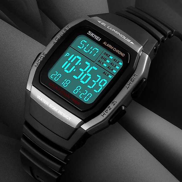  SKMEI נשים גברים ילדים שעון דיגיטלי צג גדול חוץ ספורטיבי אופנתי זורח Alarm Clock LCD לוח שנה סיליקוןריצה שעון