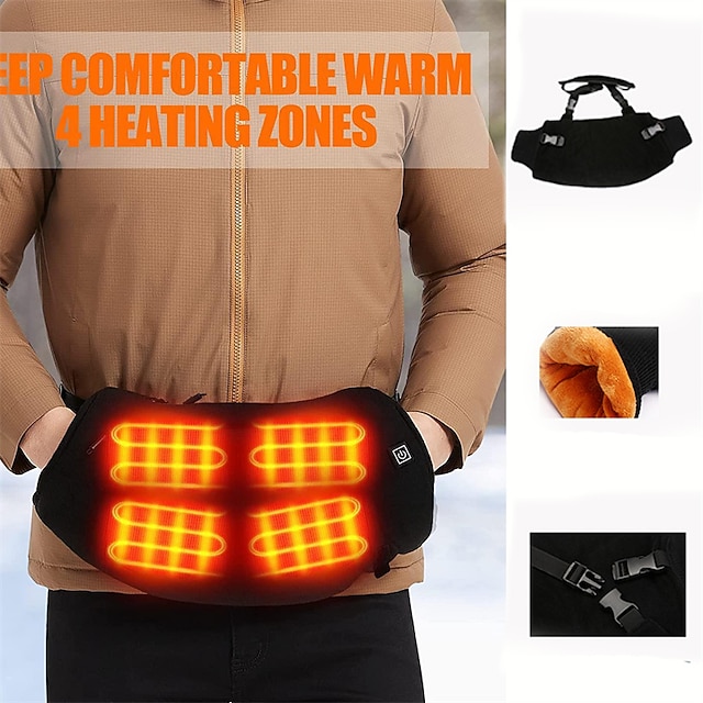 3 Heat Modes Heated hand Muff with Belt Rechargeable Warmer Electric