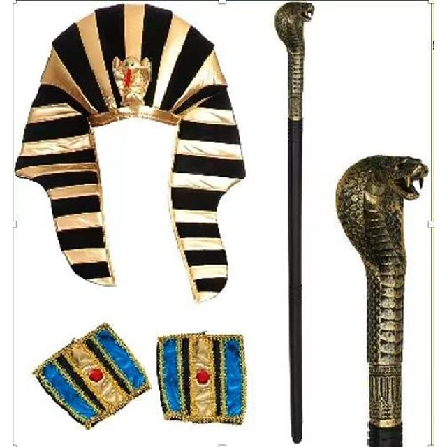 Women's Egyptian Headpiece Crown Snake Beaded Headband Arm Cuffs Swirl