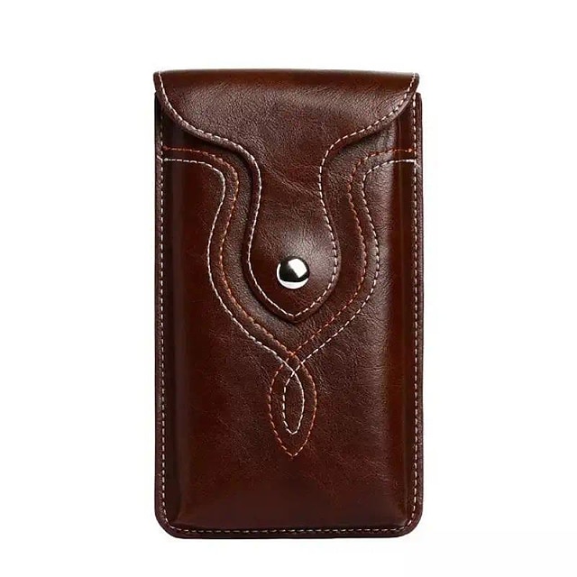 1pc PU Leather Universal Vertical Leather Phone Pouch Belt Clip Holster ...