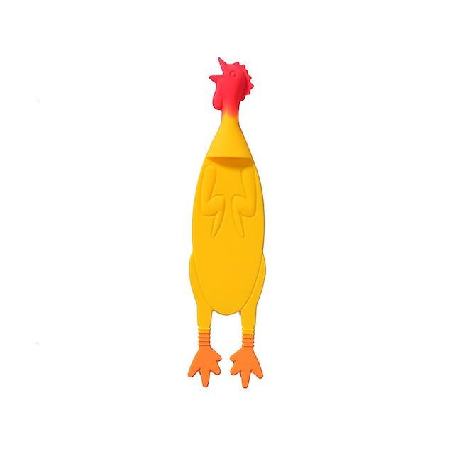  סימניית עוף 1 יחידה, סימניית חיה מצוירת תלת מימדית סיליקון לאוהבי ספרים, סמן דפים חמוד, ציוד לבית ספר מתנה ייחודי