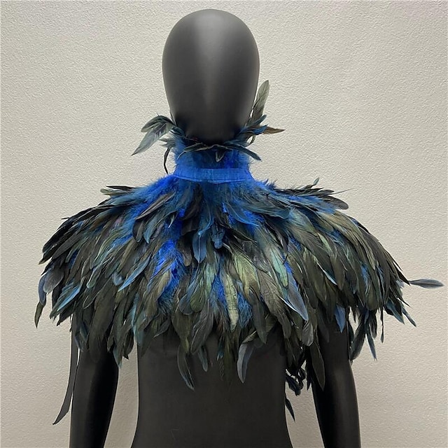  Retro Vintage Punk & Gothic Schals Federumhang Hexe Maleficent Drag Queen Damen Fantasie Walpurgisnacht Karneval Maskerade Party / Abend Pride Parade Pride-Monat Erwachsene Schal