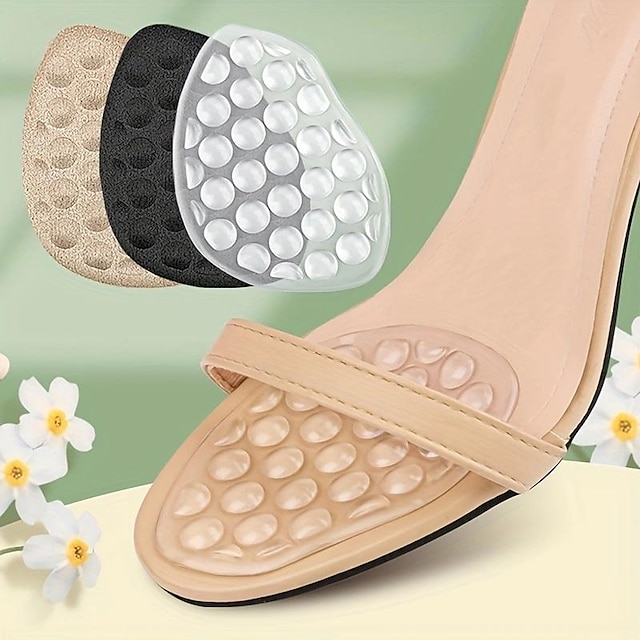 2pcs Half Insoles High Heel Shoes Forefoot Shoes Insert Non-slip Cushion Reduce Pain Relief Shoe Pads