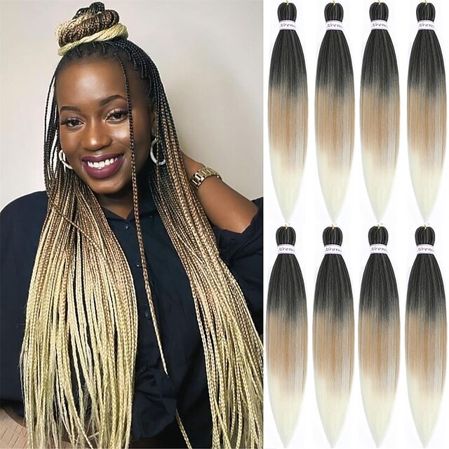 Pre Stretched Braiding Hair Long Braid 30 Inch 8 Packs Braiding Hair  Extensions Professional Synthetic Fiber Crochet Twist Braids 