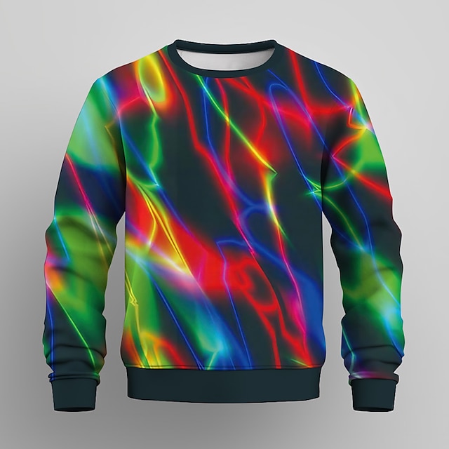  Boys 3D Graphic Smoke Sweatshirt Long Sleeve 3D Print Summer Fall Fashion Streetwear Cool Polyester Kids 3-12 Years Outdoor Casual Daily Regular Fit