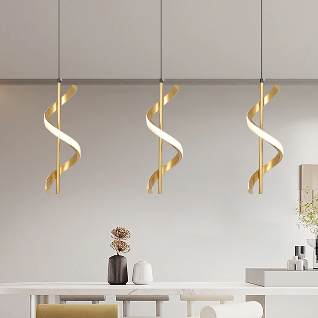 Glam Ceiling Hanging Light Gold/black Pendant Lighting For Kitchen Island