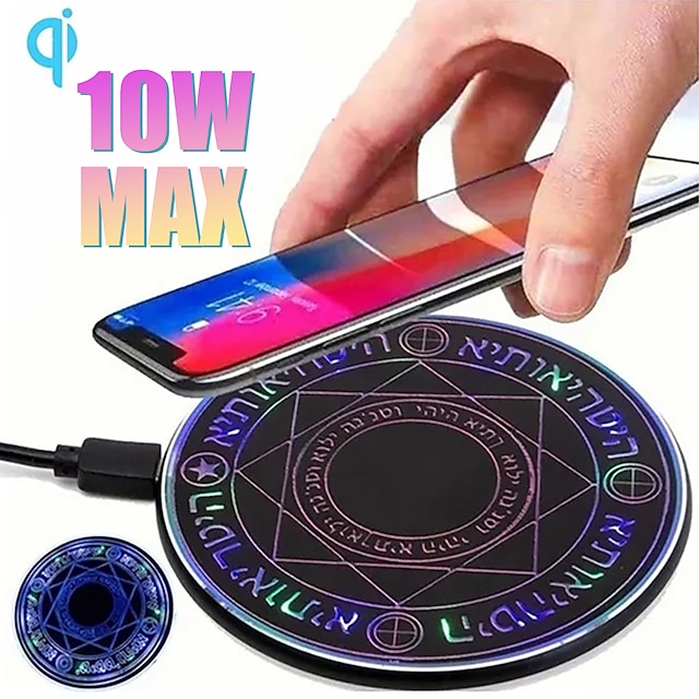  New Super Fast Charger 30W/20W/15W/10W Qi Wireless Fast Charger Glowing Magic Array Qi Wireless Charger Charging Pad for iPhone iPhone12 iphone 11 Samsung S20 Note20 Huawei Xiaomi