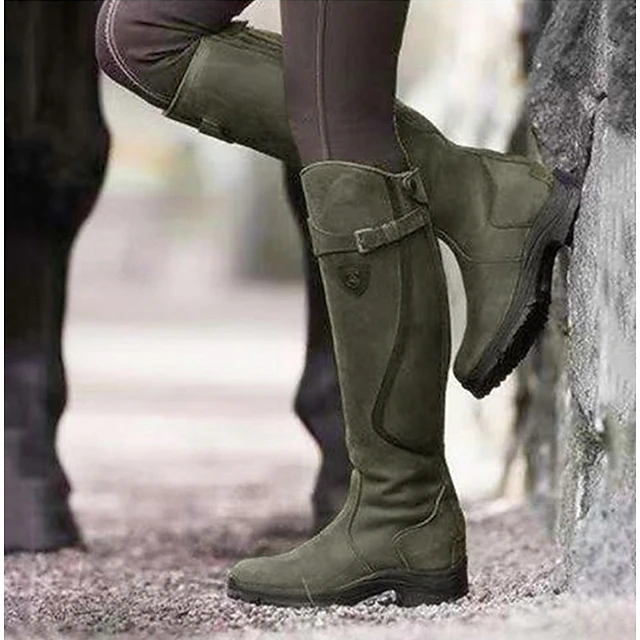 Women's Unisex Boots Riding Boots Outdoor Daily Knee High Boots Winter ...
