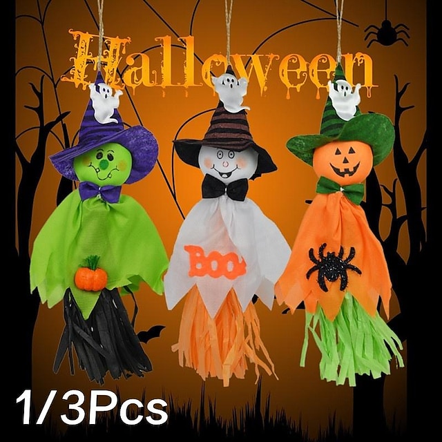  2/10db halloween madárijesztő horror szellem függő medál halloween party bár dekorációs kellékek