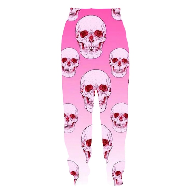  Halloween Skull Skeleton Jogger Pants Sweatpants Anime 3D Graphic For Couple's Men's Women's Adults' Halloween Carnival Masquerade 3D Print Party Halloween