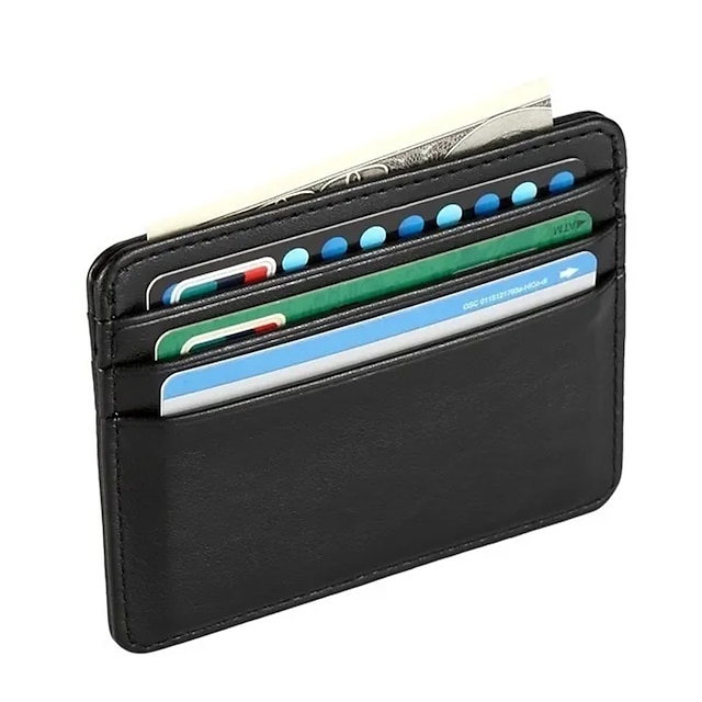  Carteira de bolso frontal ultrafina fashion carteira masculina com 5 slots para cartão carteira de viagem minimalista flip id slots de janela para carteira de motorista cartões de identificação