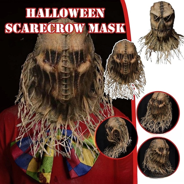  Strach na wróble Rękawiczki Kapelusz Maska Dla obu płci Straszny Kostium Impreza Łatwe kostiumy na Halloween