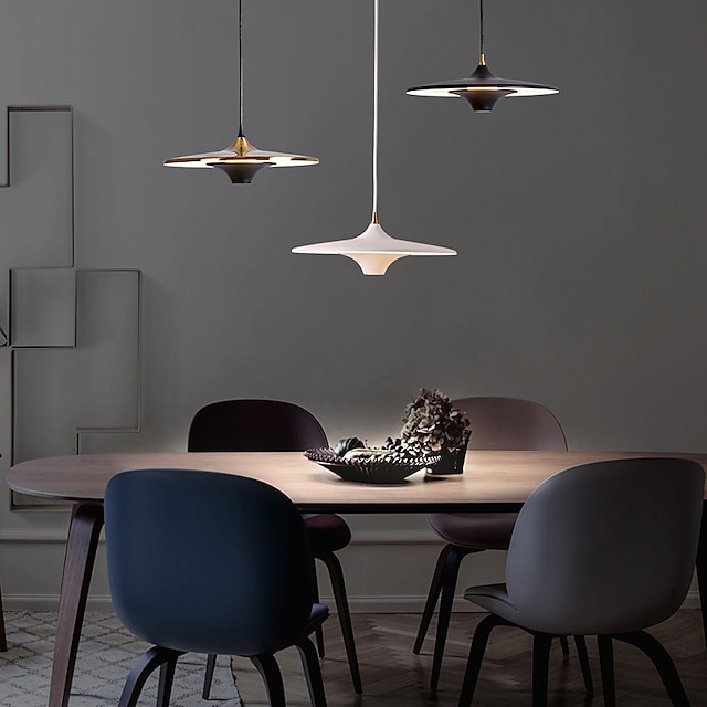  Pendant Light Creative Flying Saucer Nordic Decor Chandeliers, Minimalist Style LED Hanging Light Fixture, Dining Room Bedside Ceiling Light 1PCS 110-240V
