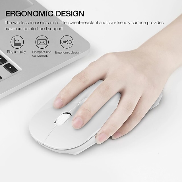  New Arrival Fashion Ultra Thin Slim 2.4 GHz USB Wireless Optical Mouse Mice Receiver For Computer PC Laptop