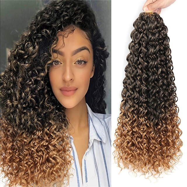 8 Packs 18 inch Curly Crochet Hair for Black Women Water Wave Crochet ...