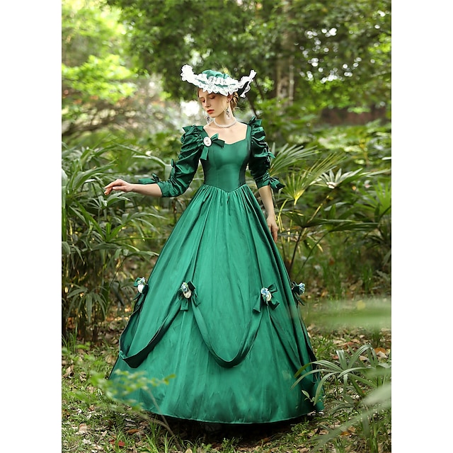  Gothic Viktorianisch Vintage inspiriert Mittelalterlich Kleid Partykostüm Ballkleid Prinzessin Shakespeare Damen Ballkleid Halloween Party Abendgesellschaft Maskerade Kleid