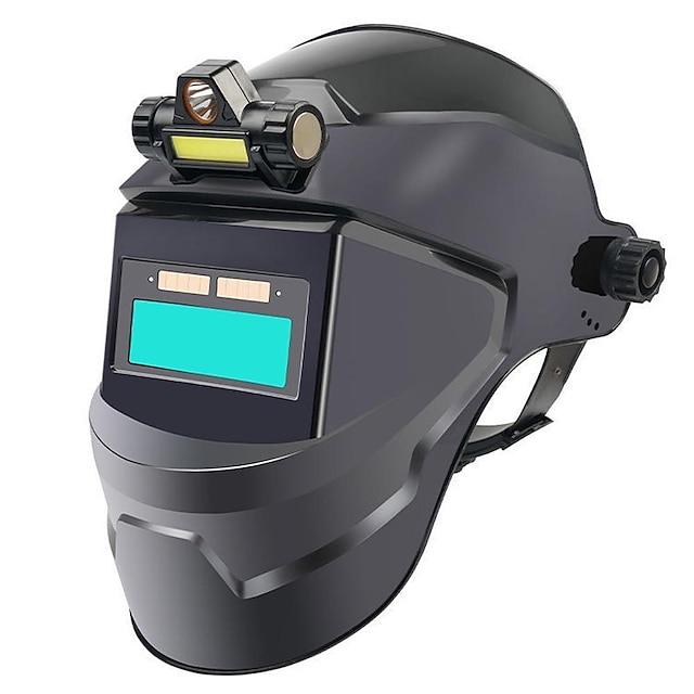  Automatic Dimming Welding Facemask Large View True Color Auto Darkening Welding Facemask 130℃ High Temperature Resistant for Arc Welding Grinding Cutting