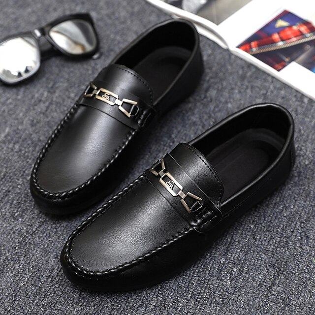 Men's Loafers & SlipOns Moccasin Driving Loafers Casual Outdoor Daily Faux Leather Breathable