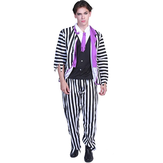 Beetlejuice Cosplay Costume Masquerade Adults' Men's Outfits Cosplay