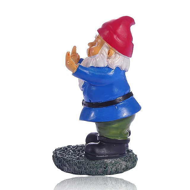 Rude Gnome,Funny Garden Gnomes Colorful Garden Ornaments Double Middle ...