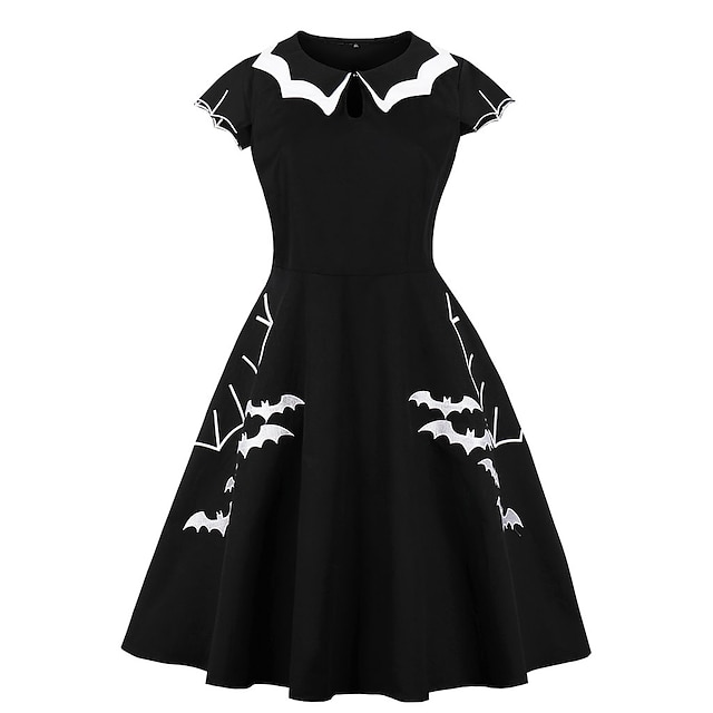 Retro Vintage 1950s Swing Dress Halloween Dress Spider Women's Cosplay ...
