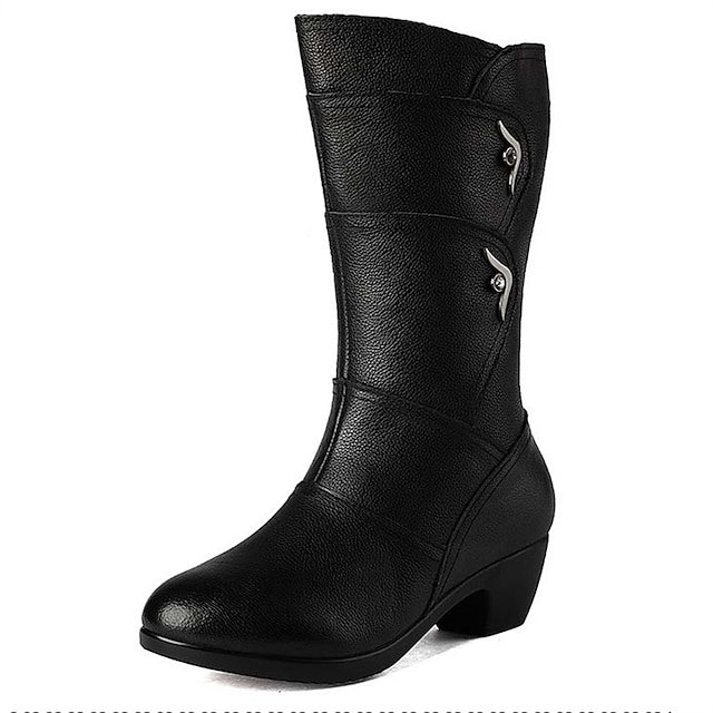 mid black boots womens
