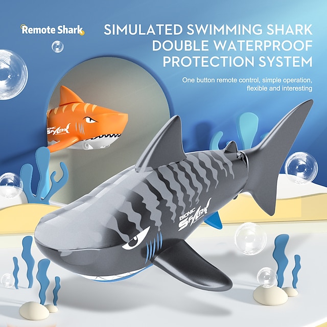 Nuevo rc mini tiburón de control remoto puede bucear pez biónico infrarrojo agua de verano juguete eléctrico para niños