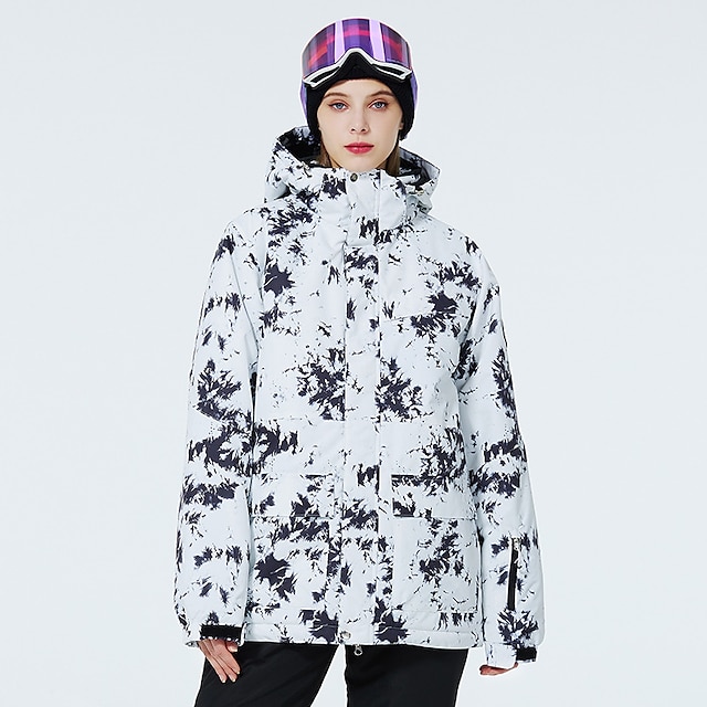  Men's Women's Hoodie Jacket Ski Jacket Outdoor Winter Thermal Warm Waterproof Windproof Breathable Detachable Hood Windbreaker Winter Jacket for Skiing Camping / Hiking Snowboarding Ski