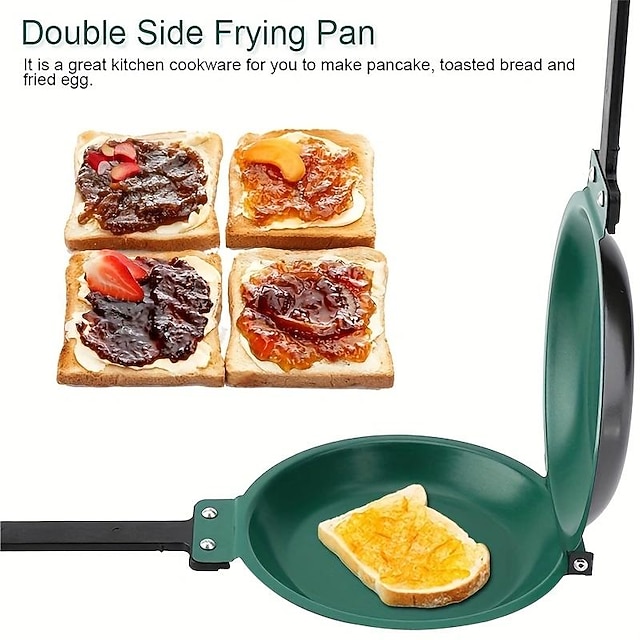 Double-sided Frying Pans Cooker 30cm Non-stick Pancake Pan Smokeless Oiless