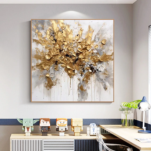 Mintura Handmade Thick texture Flower Oil Paintings On Canvas Wall Art Decoration Modern Abstract Tree Picture For Home Decor Rolled Frameless Unstretched Painting 29
