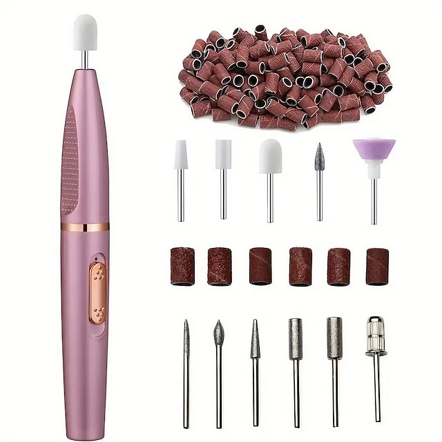  Revamp Your Nails with this Electric Mini Manicure Pen & Multi-Head Nail Grinder Set!