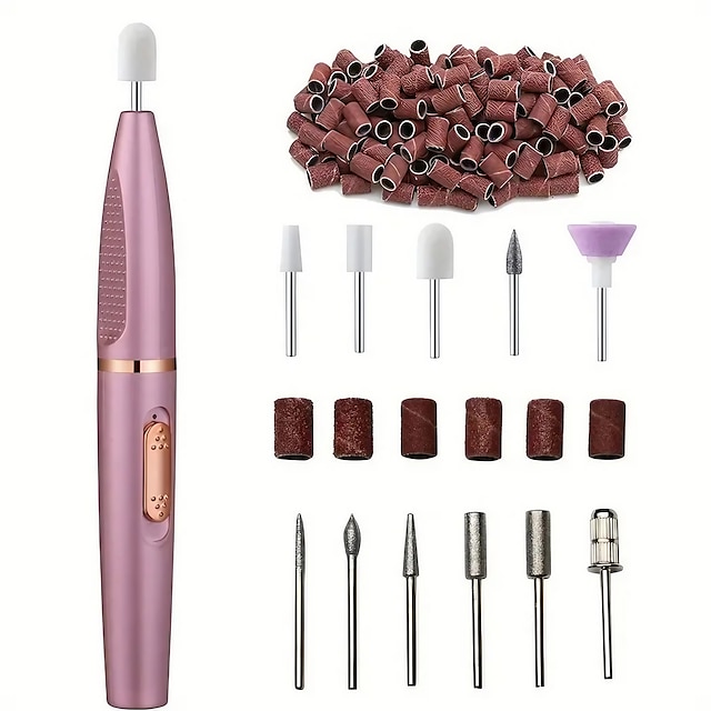  rinnova le tue unghie con questa mini penna elettrica per manicure & set di smerigliatrici per unghie multitesta!