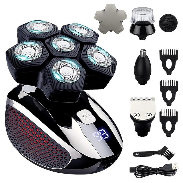 Head Shaver 5 in 1 Electric Razor for Bald Men Trimmer With Nose Hair ...